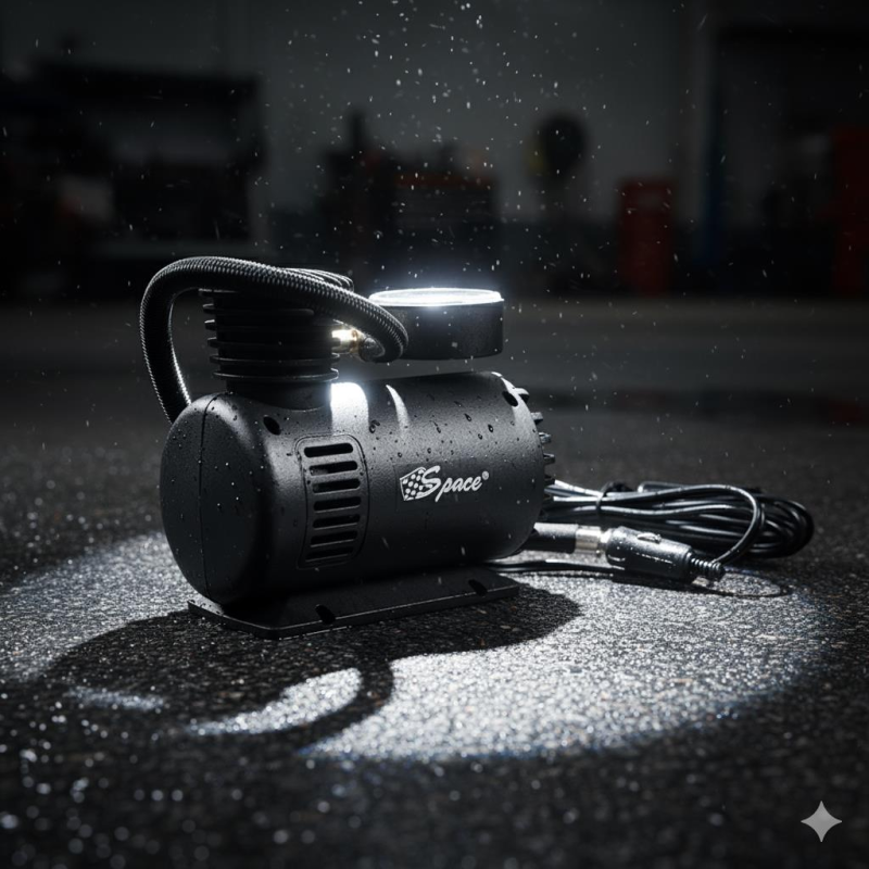 Space 300 PSI Siyah Hava Kompresörü oto acil durum hava kompresörü