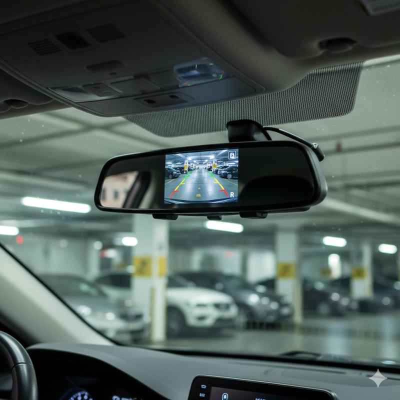 Space 4.3 İnç Monitörlü ve Kameralı Ayna Seti