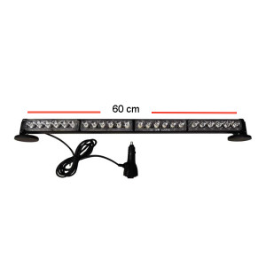 Space 4'lü Tepe Çakar Lamba Mıknatıslı 12-24v Kırmızı-Mavi 59 Cm / LAPA116