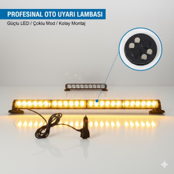 Space 4'lü Tepe Modlu Lamba Mıknatıslı 12-24v Sarı-Sarı 59cm / LAPA117