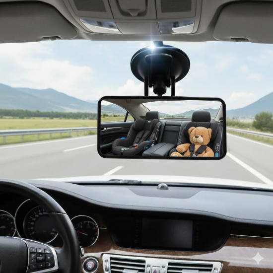 Space 6x12 cm Çok Açılı Dikiz Aynası Geri Görüş-Puset ve arka koltuk için ayarlanabilir