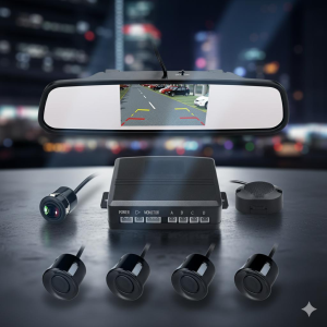 Space Araç Kamerası 4.3 inç aynaya geçmeli park sensörlü geri görüş kamerası