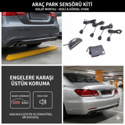 Space Bluetooth özellikli LCD göstergeli Geri Park Sensörü