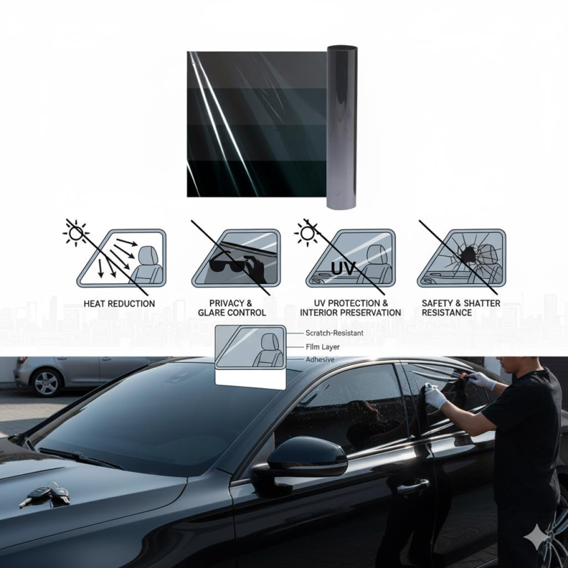 Space Çizilmez Solux Cam Filmi %40 Açık Siyah (0.76x60m)