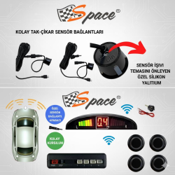 Space Dijital Ekranlı Kablosuz Park Sensörü