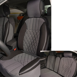 Space Elegance 5'li Set Koltuk Kılıfı Minder Gri-Siyah / KLMNY543