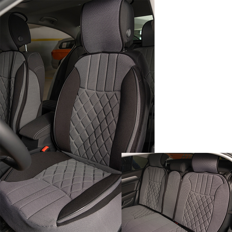 Space Elegance 5'li Set Koltuk Kılıfı Minder Gri-Siyah / KLMNY543