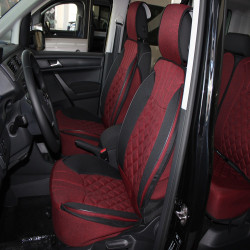 Space Elegance 5'li Koltuk Kılıfı Set Minder Kırmızı-Siyah / KLMNY546