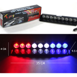 Space Flaş Led Çakarlı 27W Kırmızı-Beyaz-Mavi 8 Fonksiyonlu / LAPA175
