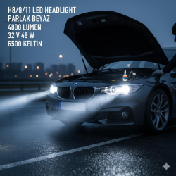 Space H8-9-11 Led Far Ampulü 4800LM parlak beyaz güçlü ışık