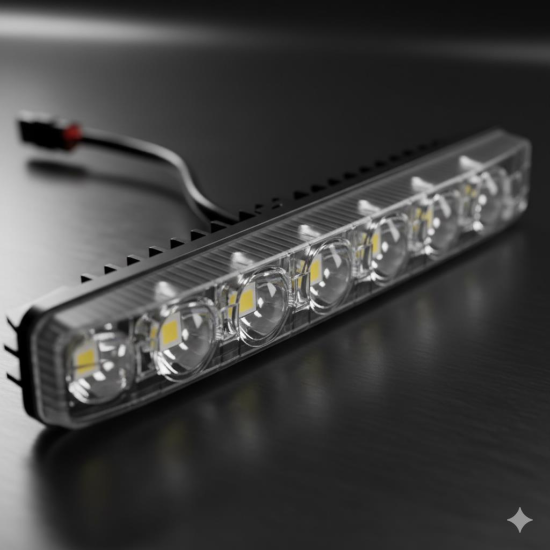 Space Kayar Sinyalli Turuncu Beyaz Gündüz Ledi (64 Ledli)