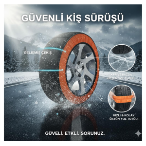 Space Kaydırmaz Oto Kar Çorabı Güvenli ve Pratik ZICO05