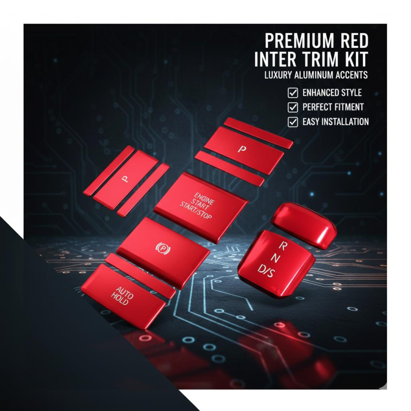 Space Kırmızı Renk DSG Vites Aksesuar Seti Vites koruyucu