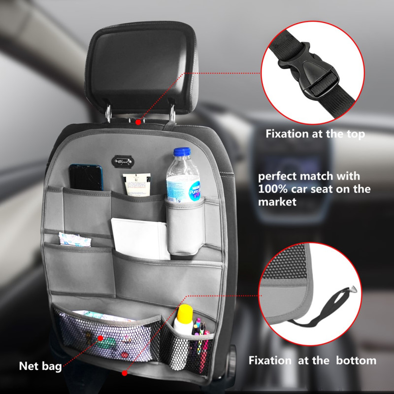 Space Deri Koltuk Arkası Organizer - Siyah