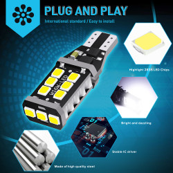 Space Canbuslı Led Ampul Beyaz T15-15 SMD 2'li Set 12V