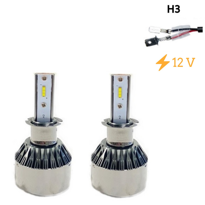 Space 12V H3 Küçük Kasa Beyaz Led Far Ampulü (4800LM)