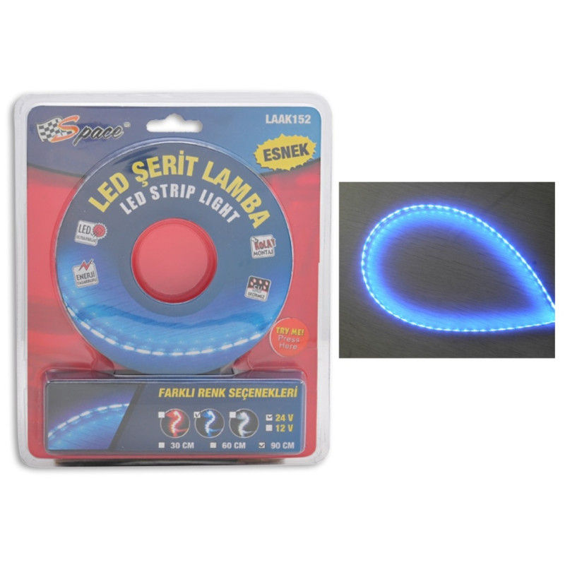 Space 30cm 12V Mavi Ledli Şerit Lamba