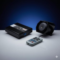 Space Mikrofonlu Metal Siren - Uzaktan Kumandalı