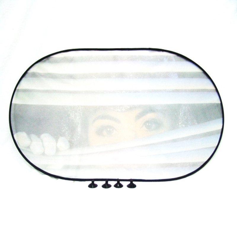 Space Resimli Çember Arka Cam Perdesi