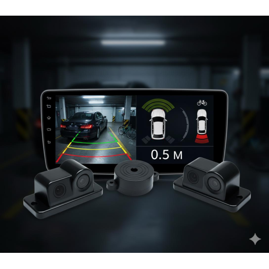 Space Ses İkazlı Mesafeli Geri Görüş Kamerası