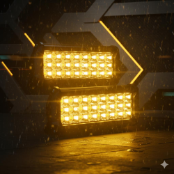 Space Sis lambası çift renk sarı beyaz 24 led 72w 12-24v 2'li set