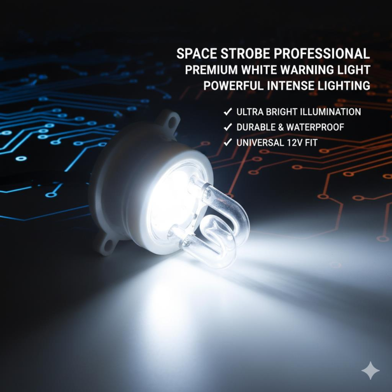 Space Strobe Profesyonel Beyaz İkaz Lambası Premium Güçlü Işık