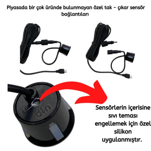 Space Türkçe Sesli Park Sensörü 22mm Beyaz Renk Türkçe