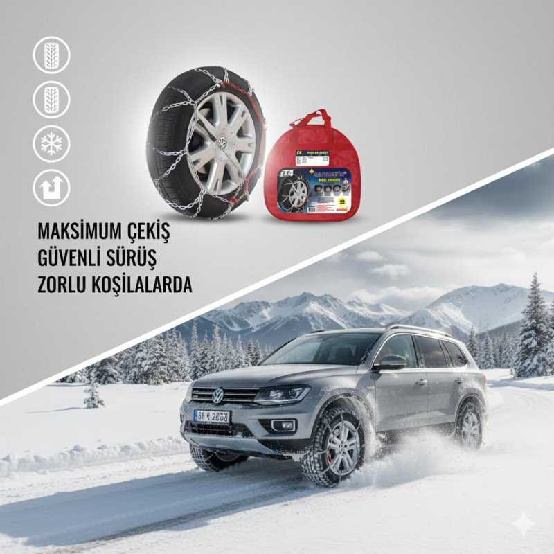 Space X Model 4x4 Güçlü Premium Lastik Kar Zinciri - Grup 38