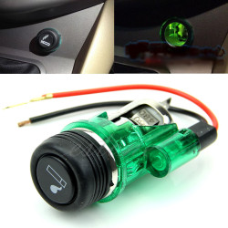 Space Yeşil Renk Yeşil Işıklı Oto Çakmak 12V