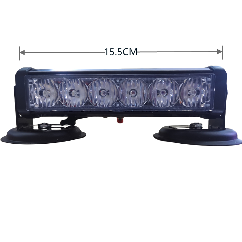 Tepe çakar lamba mıknatıslı vantuzlu 21 fonksiyonlu 15,5cm  6 ledli kırmızı-mavi usb şarjlı-kumandalı  adet  / LAPA118-2