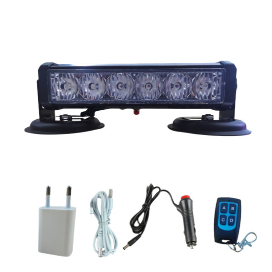Tepe çakar lamba mıknatıslı vantuzlu 21 fonksiyonlu 15,5cm 6 ledli kırmızı-mavi usb-fiş şarjlı-kumandalı adet / LAPA118-2 Tepe çakar lamba mıknatıslı vantuzlu 21 fonksiyonlu 15,5cm 6 ledli kırmızı-mavi usb-fiş şarjlı-kumandalı adet / LAPA118-2