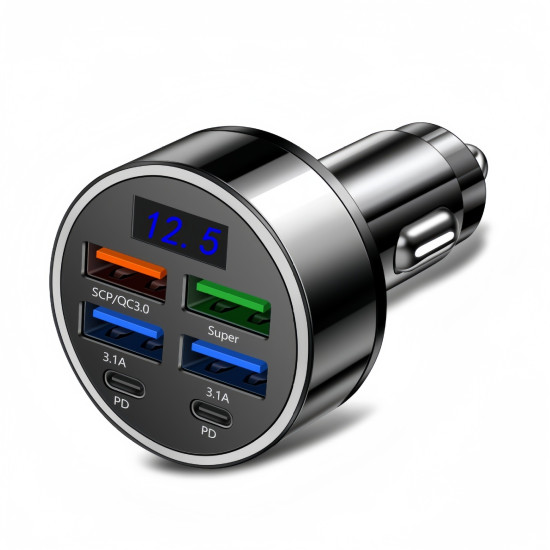 Type-C + USB Araç Çakmak Soketi Adaptörü – Hızlı Şarj Destekli / ICCA113 Type-C + USB Araç Çakmak Soketi Adaptörü – Hızlı Şarj Destekli / ICCA113