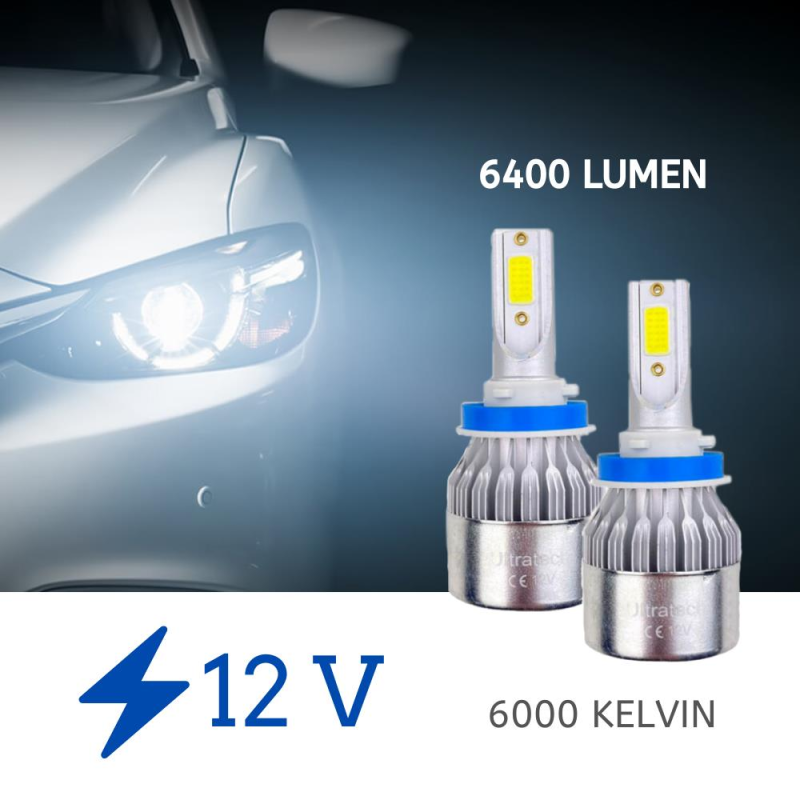 Ultratech H3 Led Xenon Far Ampulü - Şimşek Etkili Güçlü Aydınlatma