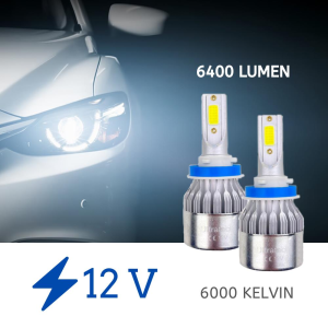 Ultratech H9006 Led Xenon Ampul - Şimşek Etkili (3200LM)