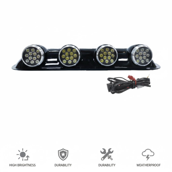 Yuvarlak 12x4 Ledli Siyah Offroad Sis Lambası