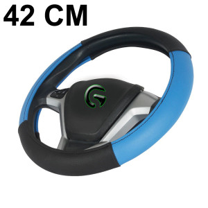 DİREKSİYON KILIFI GEÇMELİ MİNİBUS 42 CM 4 PARÇA SİYAH-MAVİ