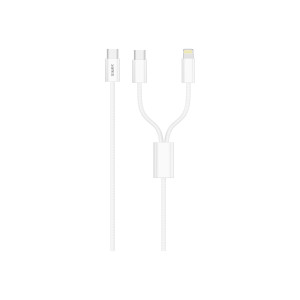 ARAÇ TELEFON ŞARJ KABLOSU 2IN1 TYPE-C (LİGHTNİNG-TYPE-C)