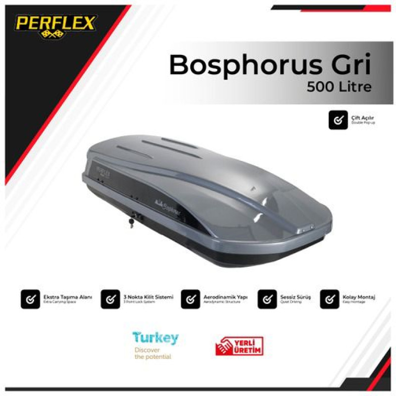 PORT BAGAJ 500 LT BOSPHORUS GRİ ÇİFT AÇILIR