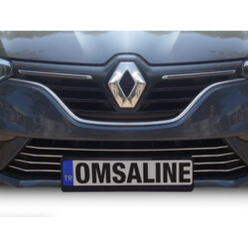 OMSA Renault Megane 4 HB Krom Ön Tampon Alt Çıta 7 Parça 2016-2020 Arası