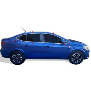 OMSA Renault Taliant Krom Cam Çerçevesi 14 Parça 2021 ve Sonrası