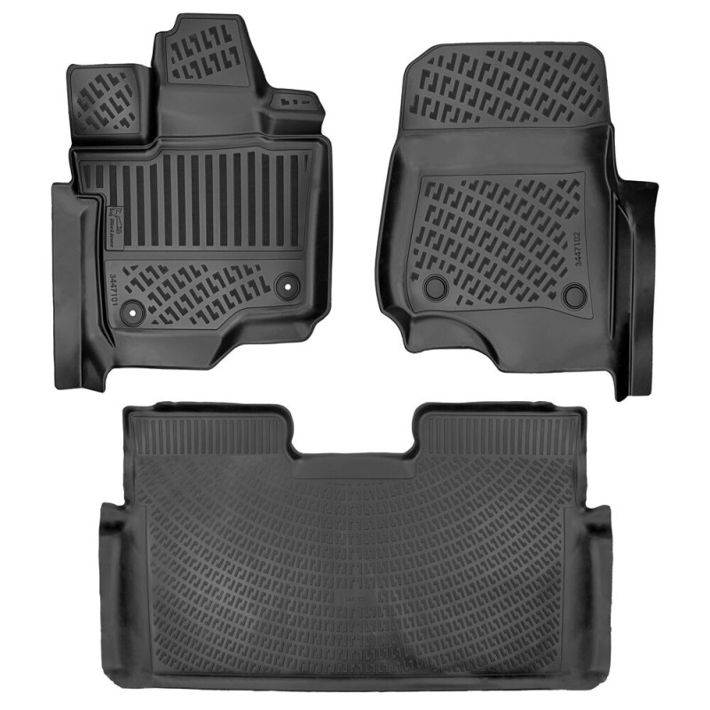 Rizline Ford F-150 2015 Sonrası Havuzlu Paspas | Super Crew/Halı Zemin/Konsollu USA