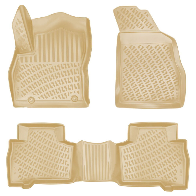 Rizline Fiat Fiorino Benzinli 2020 Sonrası Havuzlu Paspas | Bej