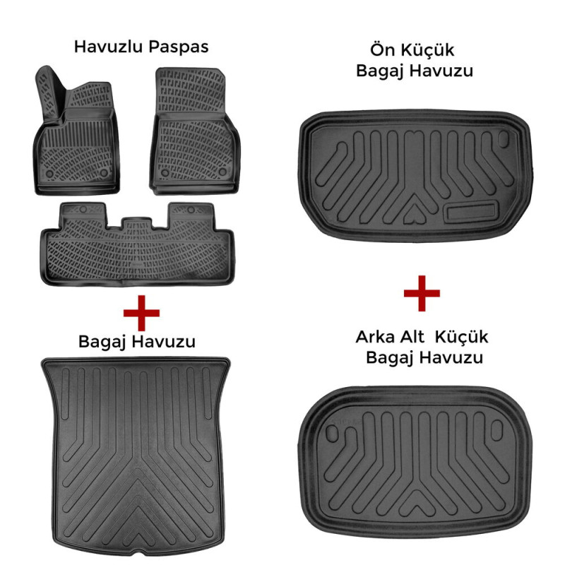 Rizline Tesla Model Y 2019-2024 3D Paspas + Tüm Ürünler Tek Paket