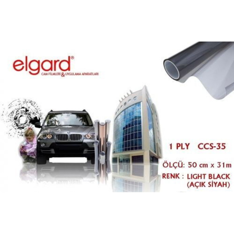 Elgard CCS-35 50cm x 31m Açık Siyah Çizilmez Cam Filmi