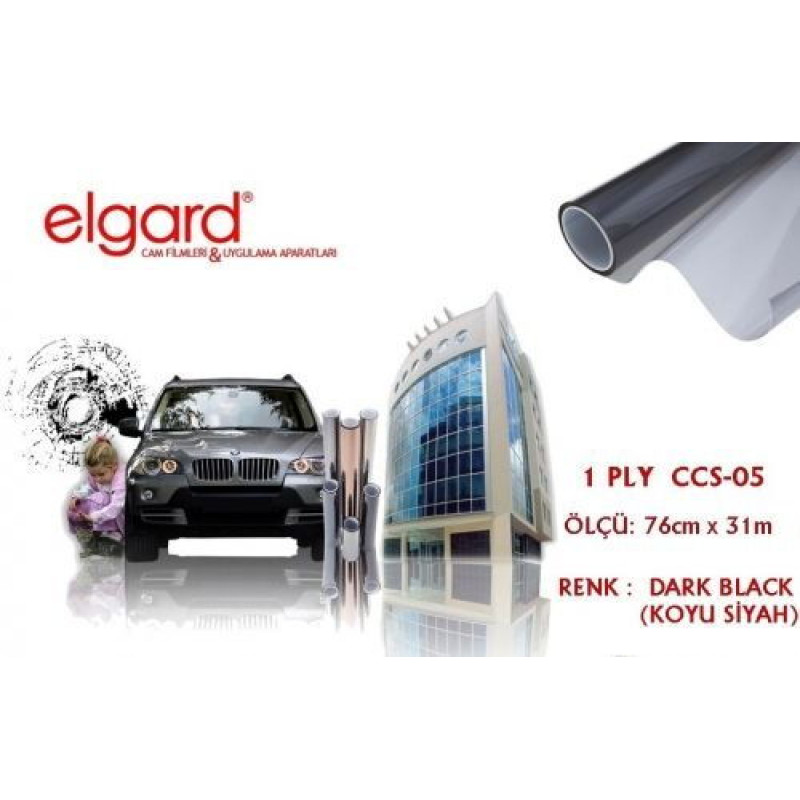 Elgard CCS-05 76cm x 31m Koyu Siyah Çizilmez Cam Filmi