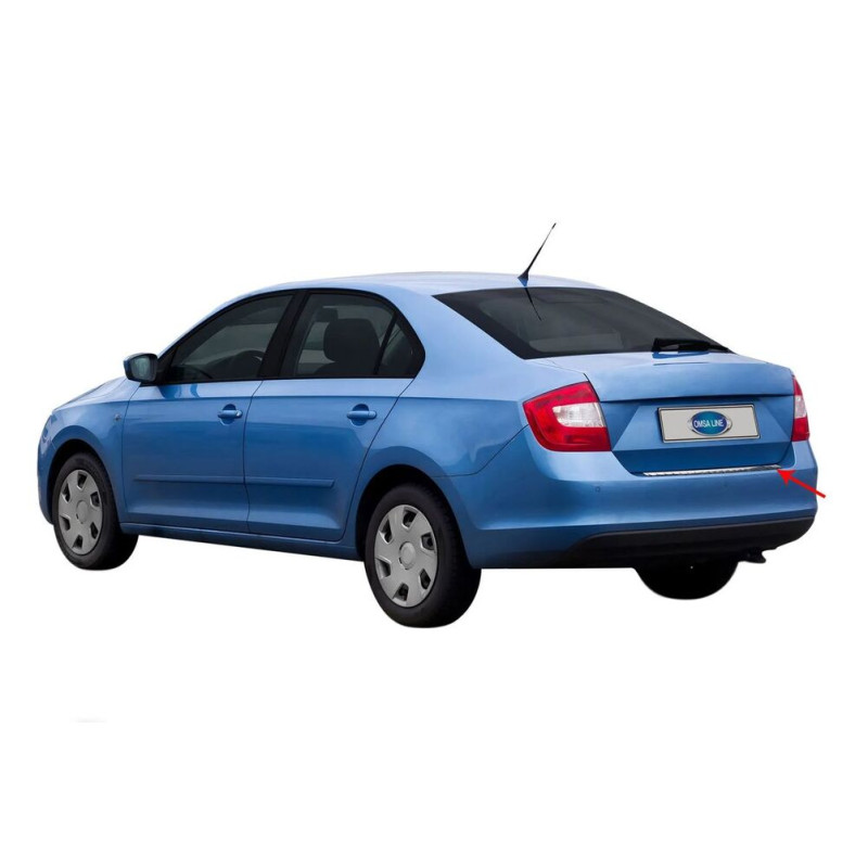 OMSA Skoda Rapid Krom Arka Tampon Eşiği Taşlı 2012 ve Sonrası
