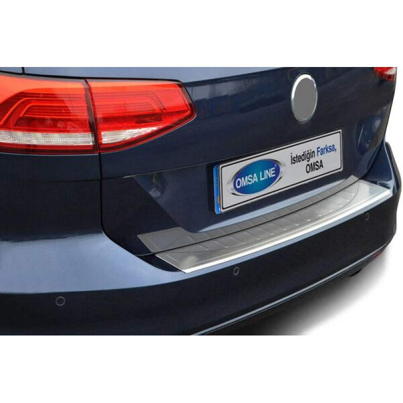OMSA VW Passat B8 SW Krom Taşlı Arka Tampon Eşiği 2015 ve Sonrası