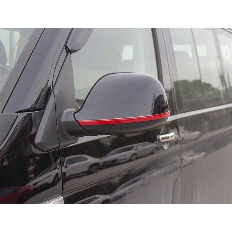 OMSA VW T5 Caravelle Kırmızı Krom Ayna Çıtası 2 Parça 2010 ve Sonrası
