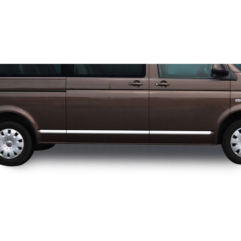 OMSA VW T5 Caravelle Krom Yan Kapı Çıtası 7 Parça (Uzun Şasi) 2010 ve Sonrası