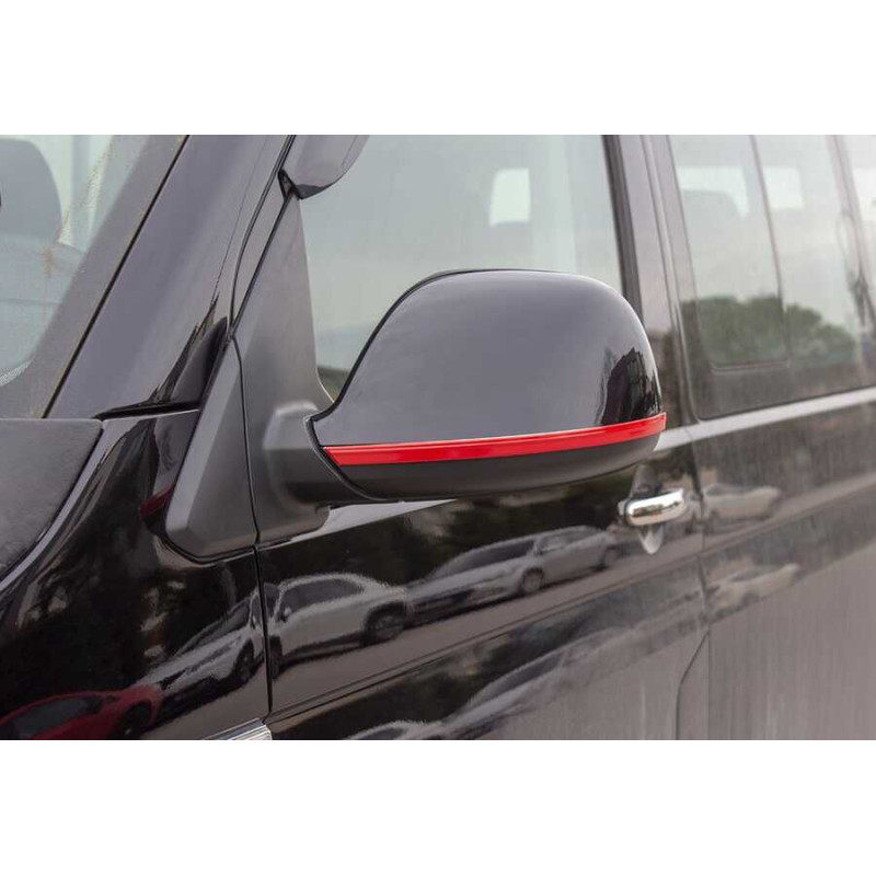OMSA VW T5 Multivan Kırmızı Krom Ayna Çıtası 2 Parça 2010 ve Sonrası